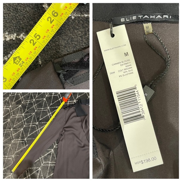 NWT! Elie Tahari silk blouse - Picture 5 of 6